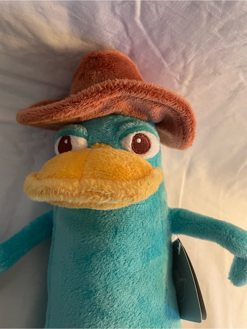 NWT Vintage Disney Plush Perry Platypus in Teal with Yellow and Orange Accents - Picture 3 of 12